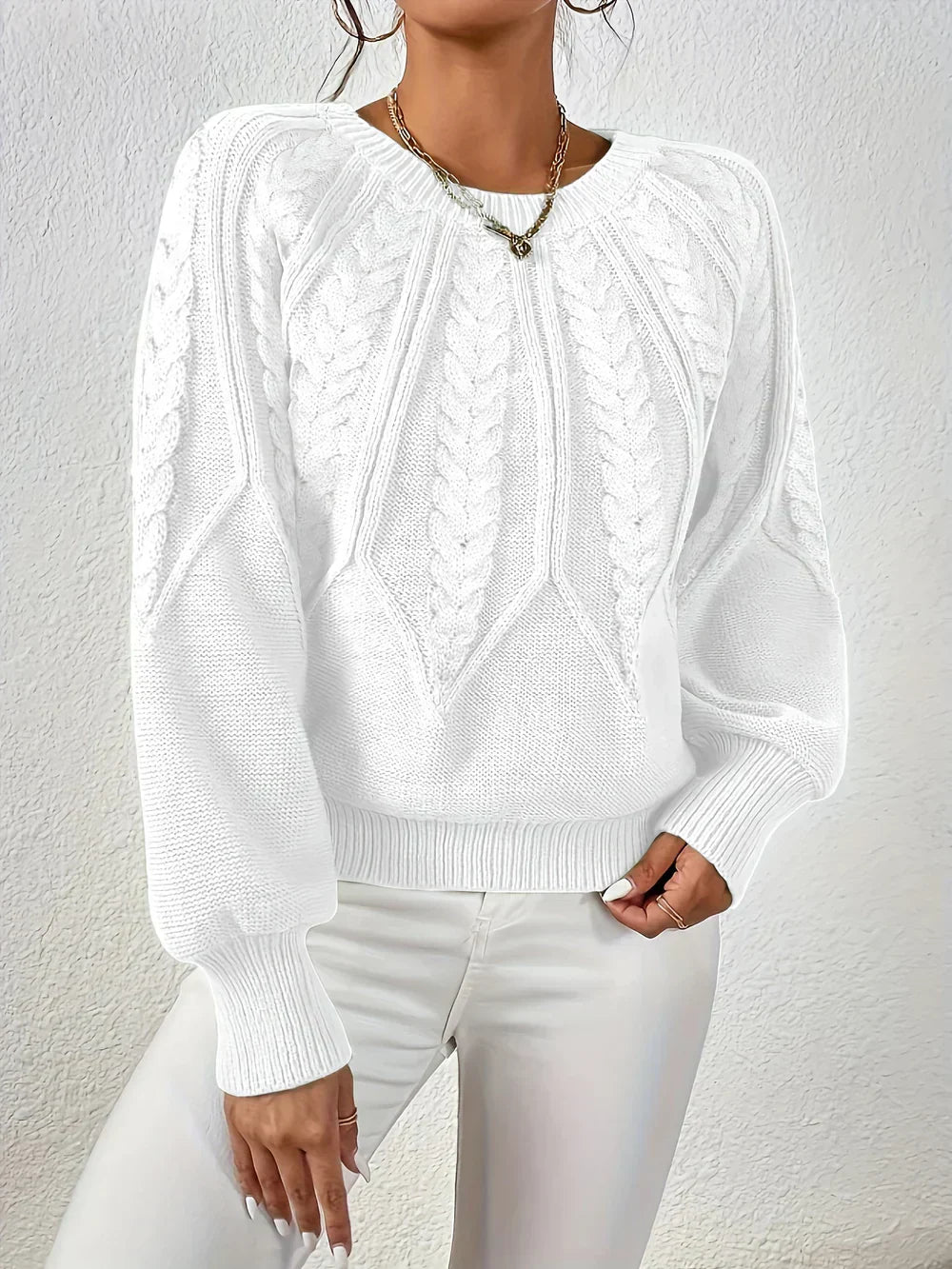 Amélia™ | Elegant og Afslappet Kabelsweater