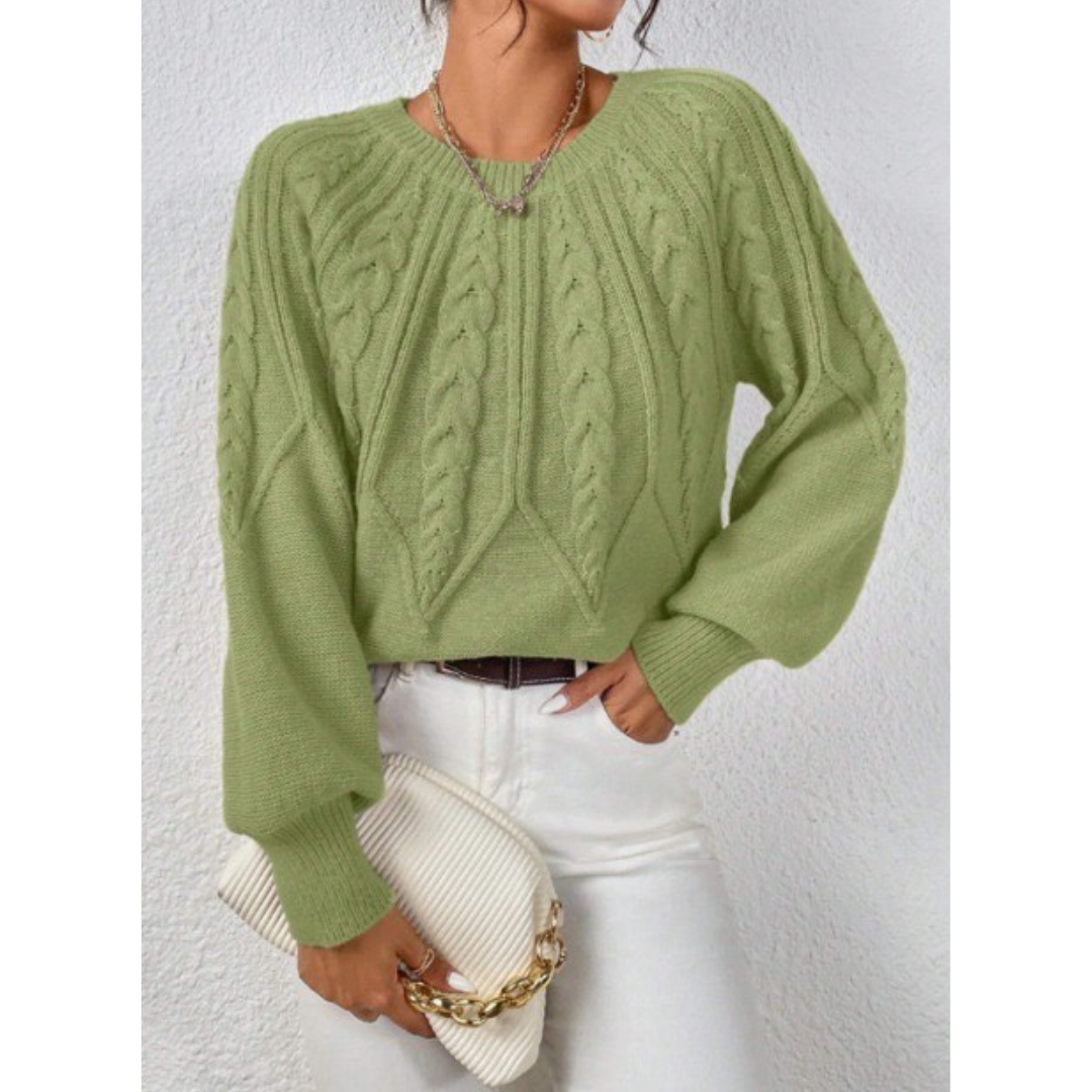 Amélia™ | Elegant og Afslappet Kabelsweater