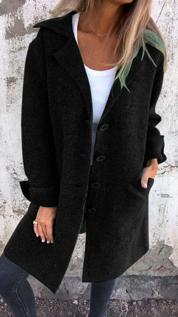 CASUAL LONG COAT™ – AFSLAPPET LANGFRAKKE I LET MATERIALE