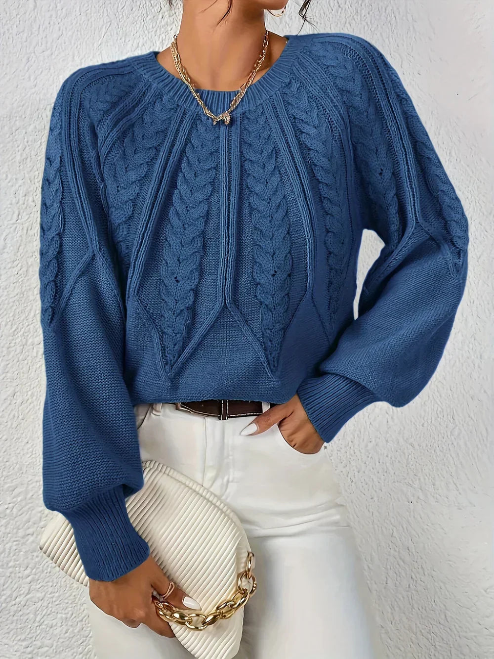 Amélia™ | Elegant og Afslappet Kabelsweater