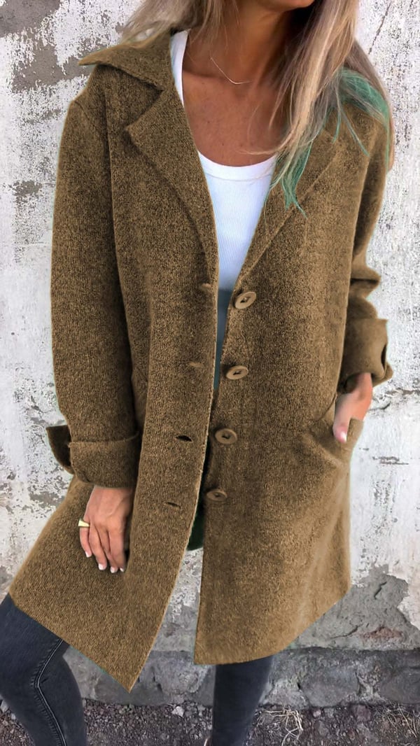 CASUAL LONG COAT™ – AFSLAPPET LANGFRAKKE I LET MATERIALE