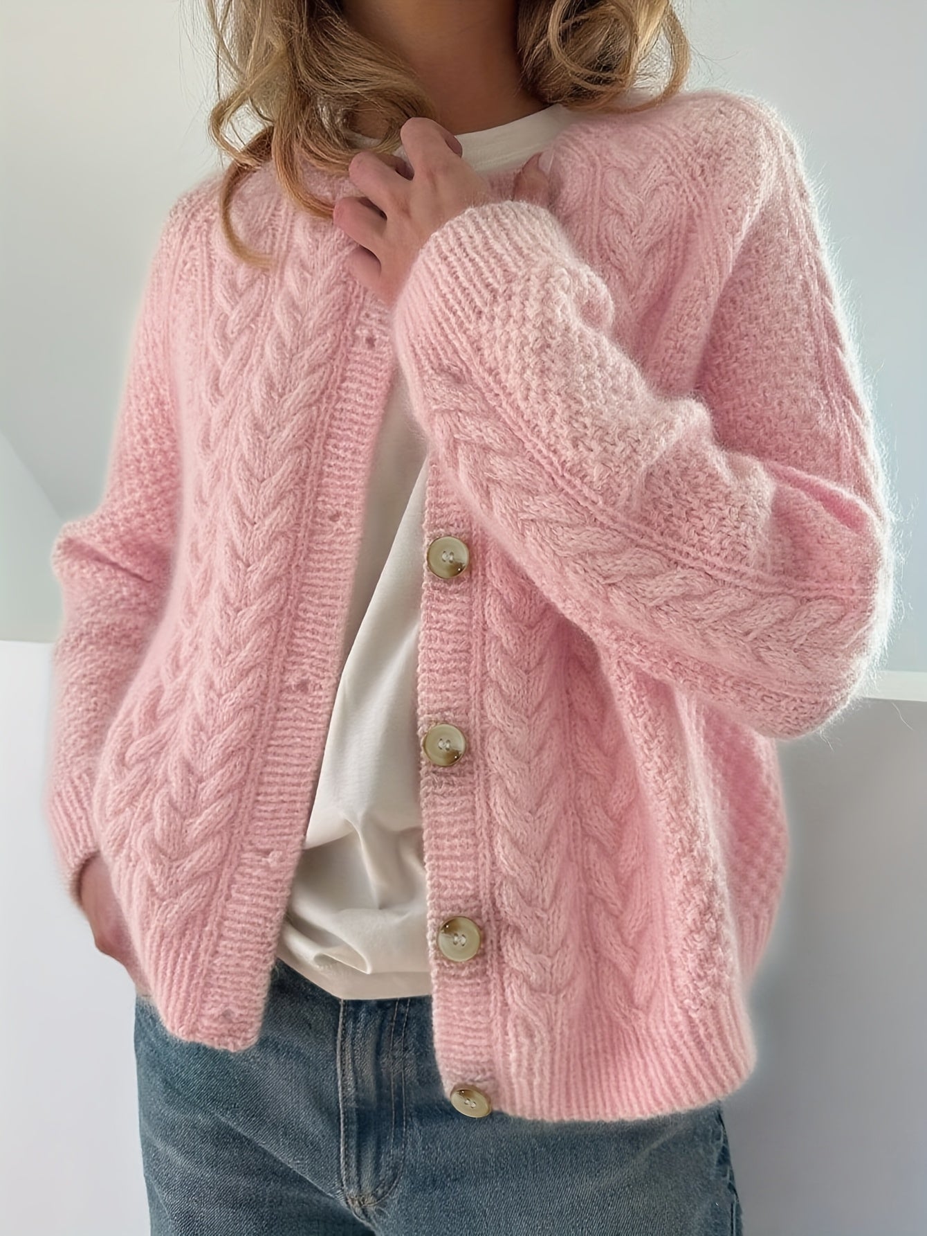 DWINA™ – STRIKKET CARDIGAN MED KNAPPER