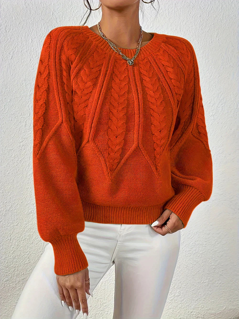 Amélia™ | Elegant og Afslappet Kabelsweater