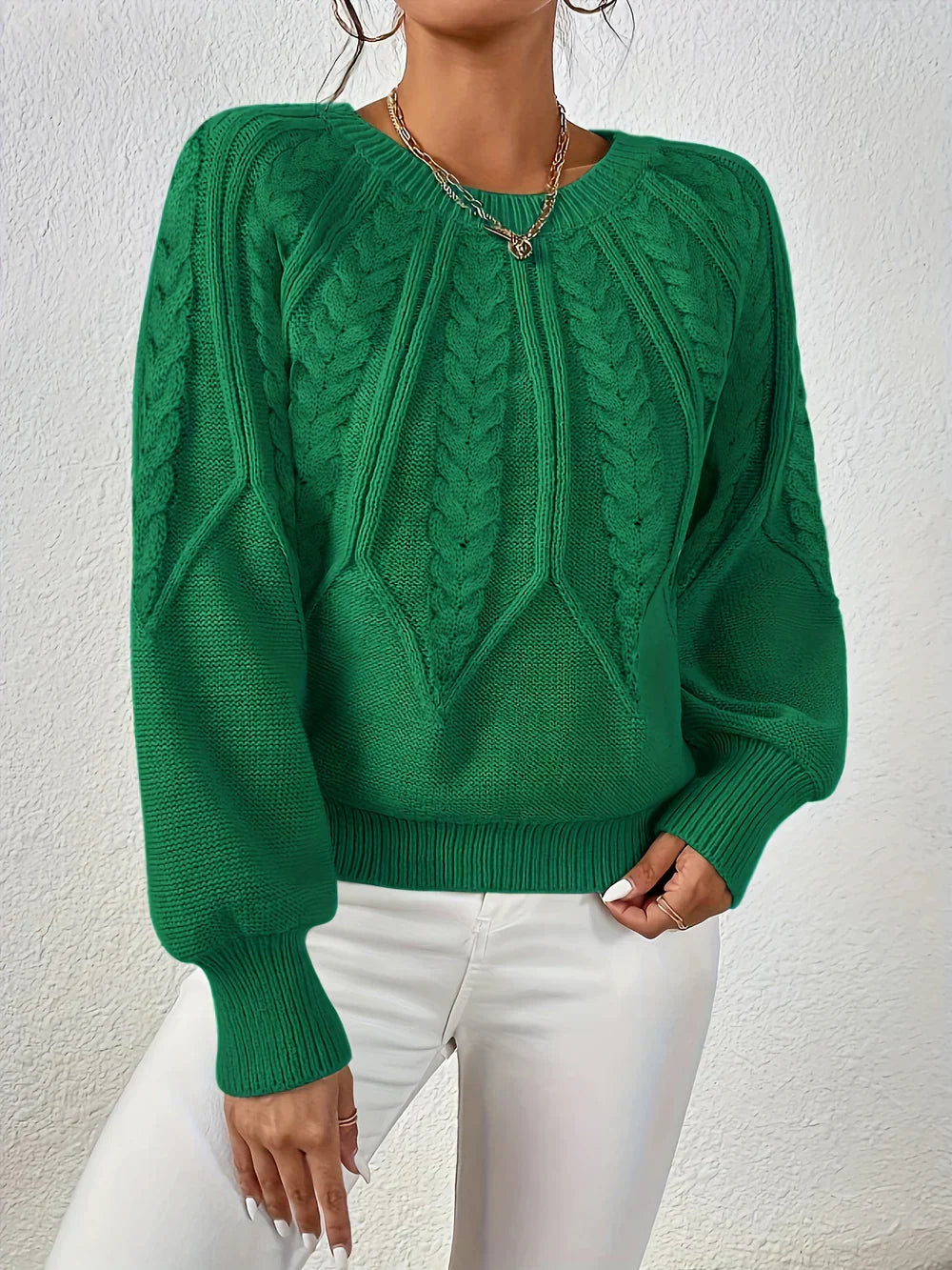 Amélia™ | Elegant og Afslappet Kabelsweater