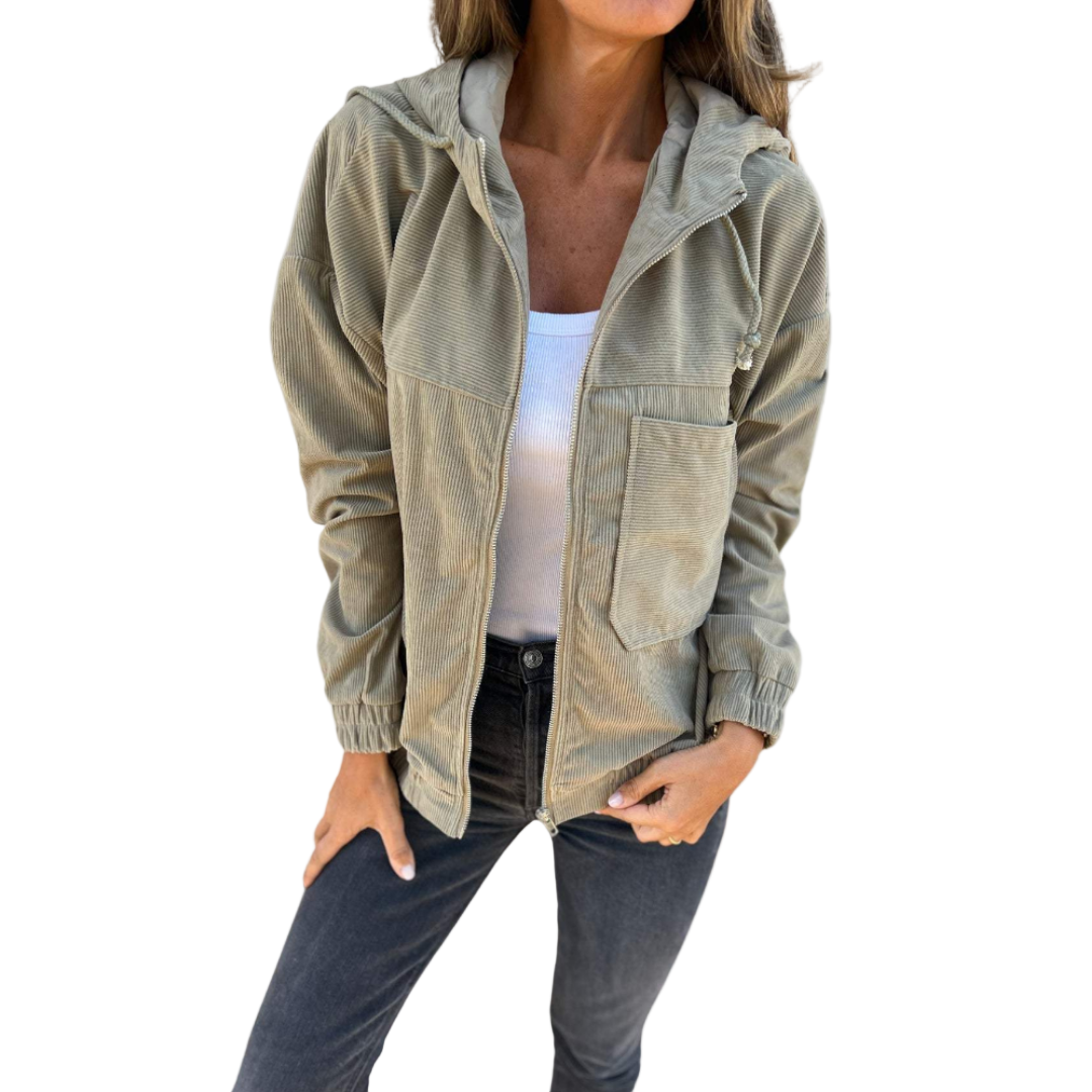 DANNA™ – FLØJLSJAKKE MED HÆTTE OG LYNÅS