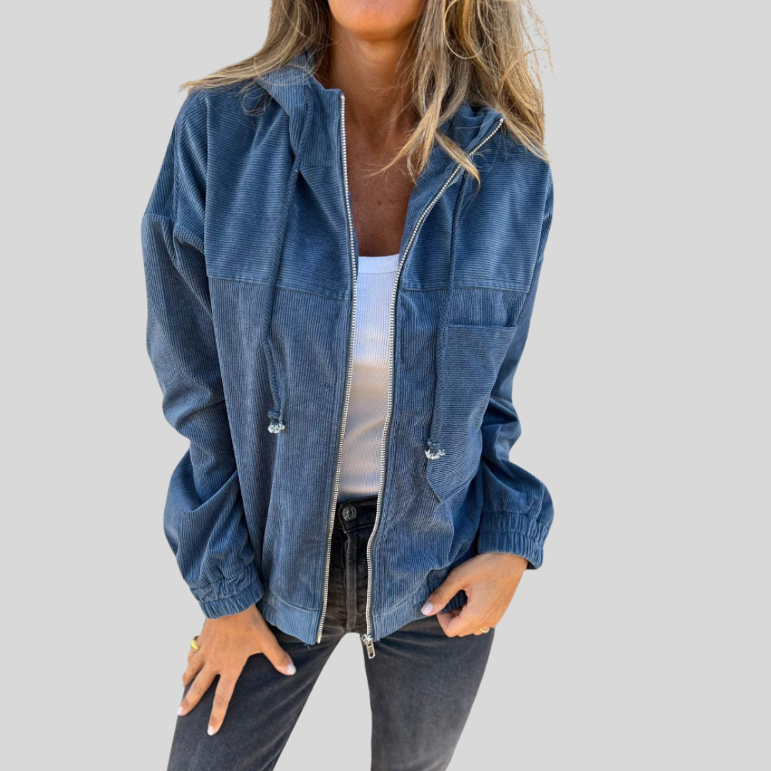 DANNA™ – FLØJLSJAKKE MED HÆTTE OG LYNÅS