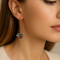 Mette - Øreringe med emalje og zirkonia