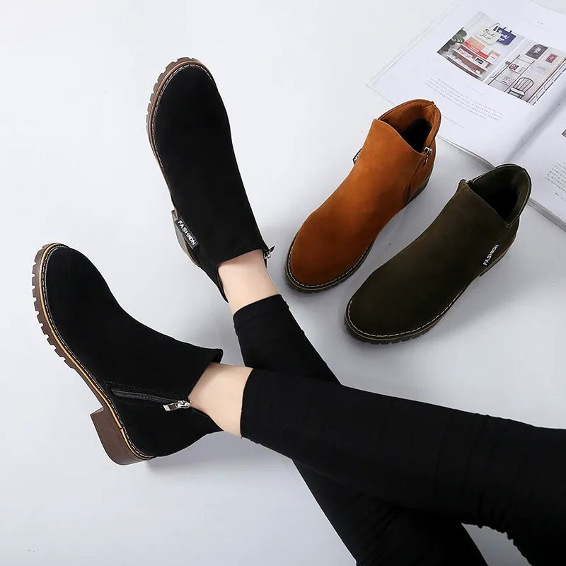 Emilia™ | Klassiske vinterstøvler med lav hæl