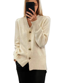 LORETTA™ – ELEGANT STRIKKET CARDIGAN MED KNAPPER