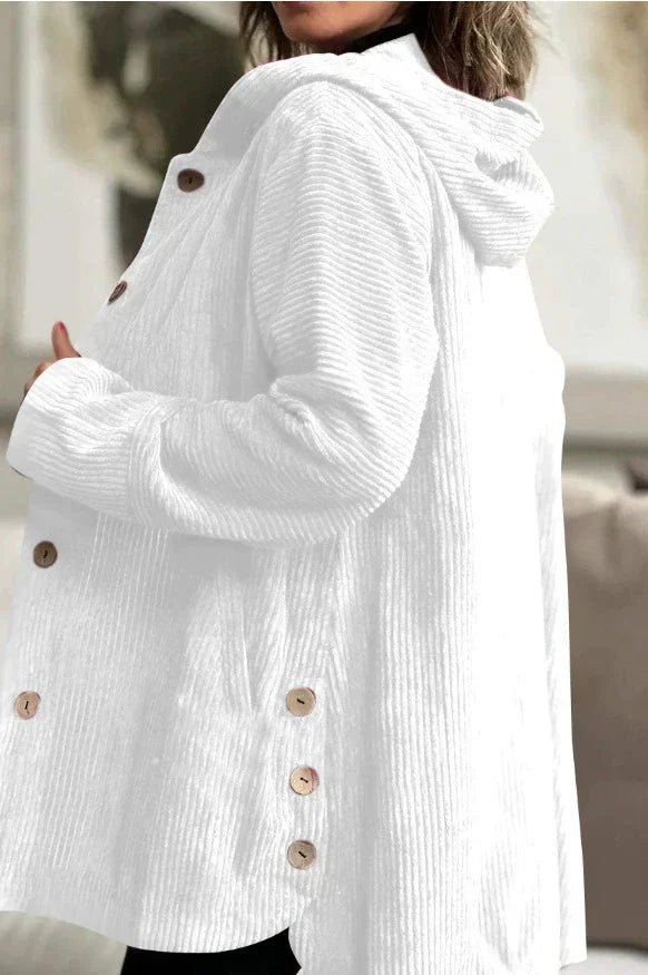 CORDIA™ – HYGGELIG CORDFLØJLSJAKKE MED HÆTTE