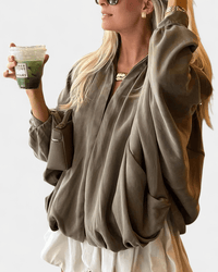 Thilde | Puffjakke olivengrøn