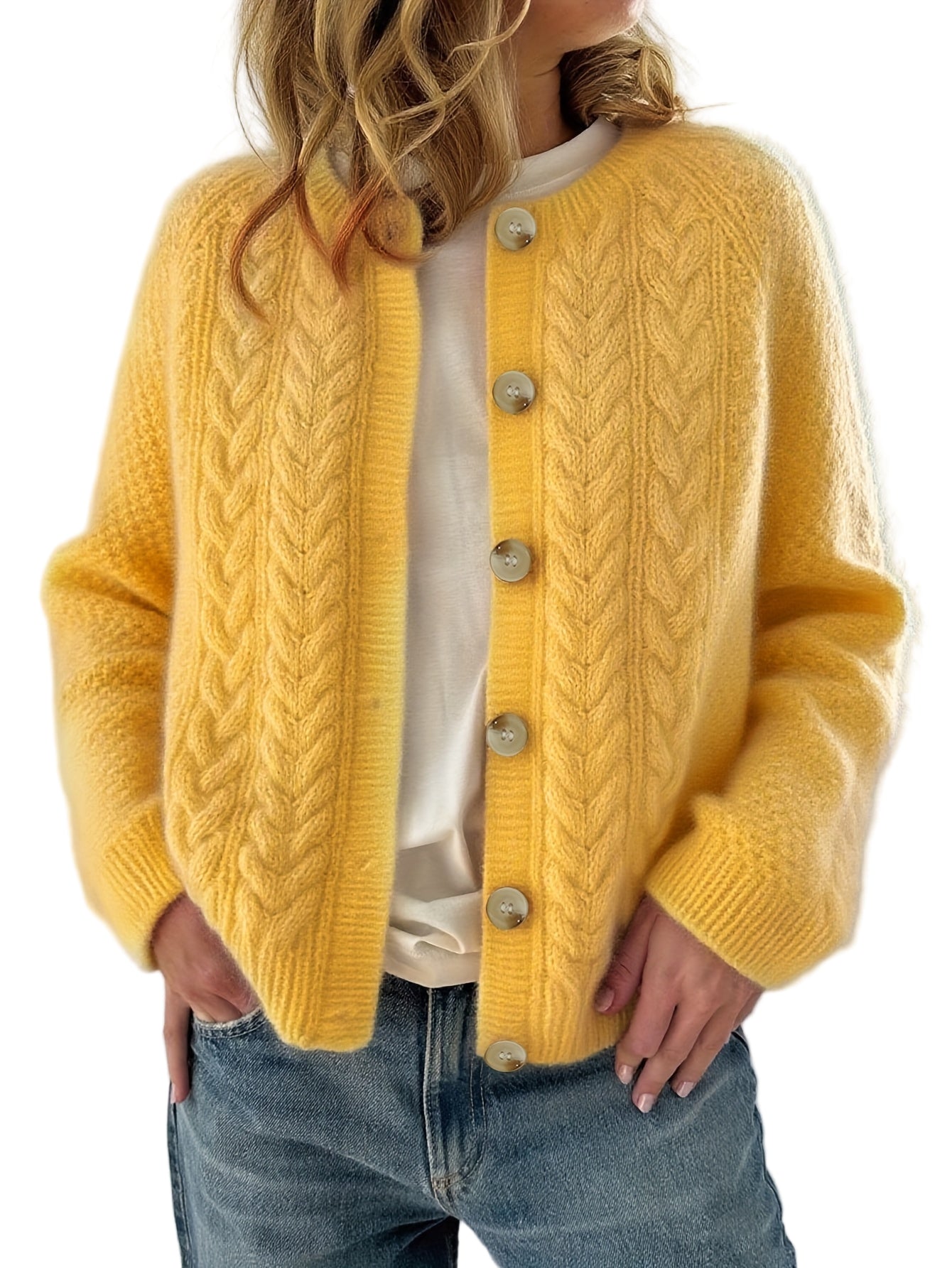 DWINA™ – STRIKKET CARDIGAN MED KNAPPER