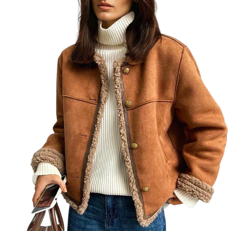 AURELIA™ – SHEARLING JAKKE MED BLØDT FOR