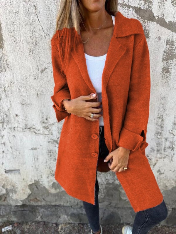 CASUAL LONG COAT™ – AFSLAPPET LANGFRAKKE I LET MATERIALE